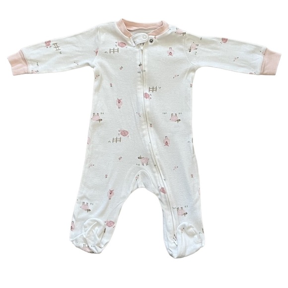 2 Pack Girls 6M Zip Up Pajamas Bundle - Picture 2 of 3